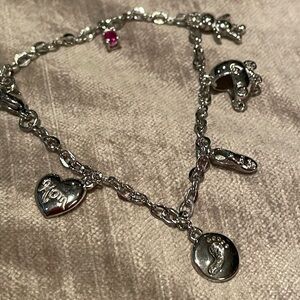 New! Mom 6 Charms Bracelet 7.25